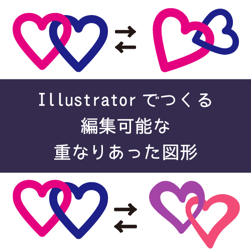 Illustrator 編集可能な重なりあう図形をつくる ライブペイント